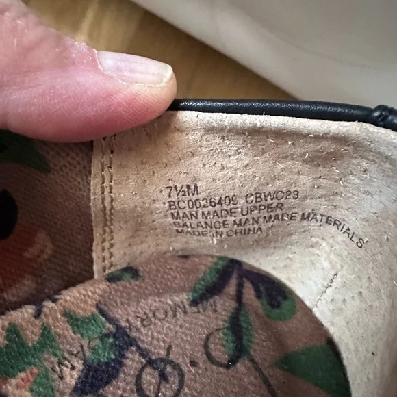 b.o.c. Womens Black/blue Leather Slip-On Loafers - Picture 3 of 5